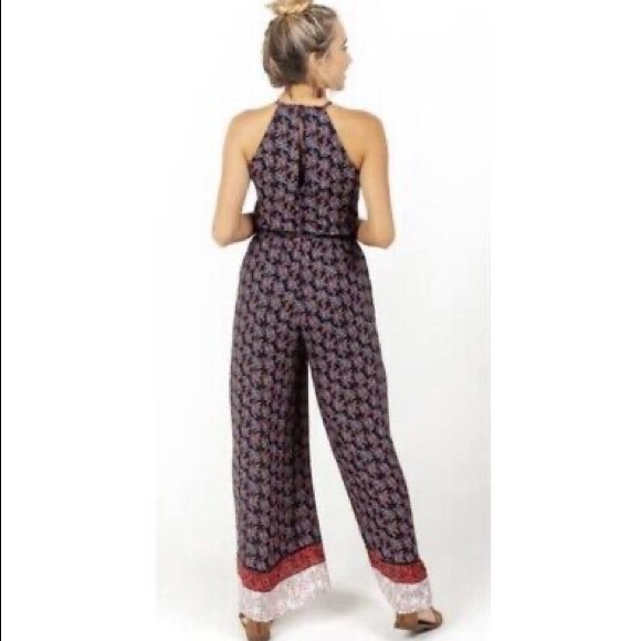 Francesca’s lisbeth Border print jumpsuit - Picture 2 of 15
